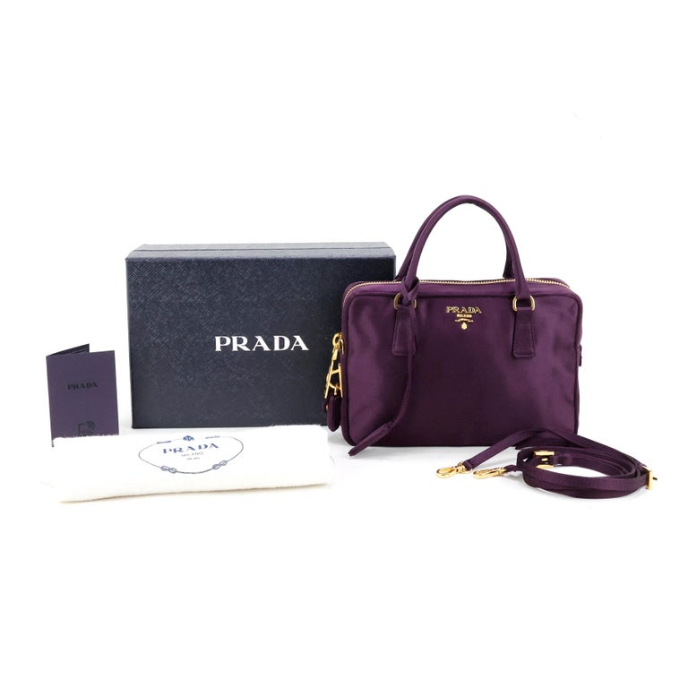 Bowling silk mini bag Prada Purple in Silk - 32428045