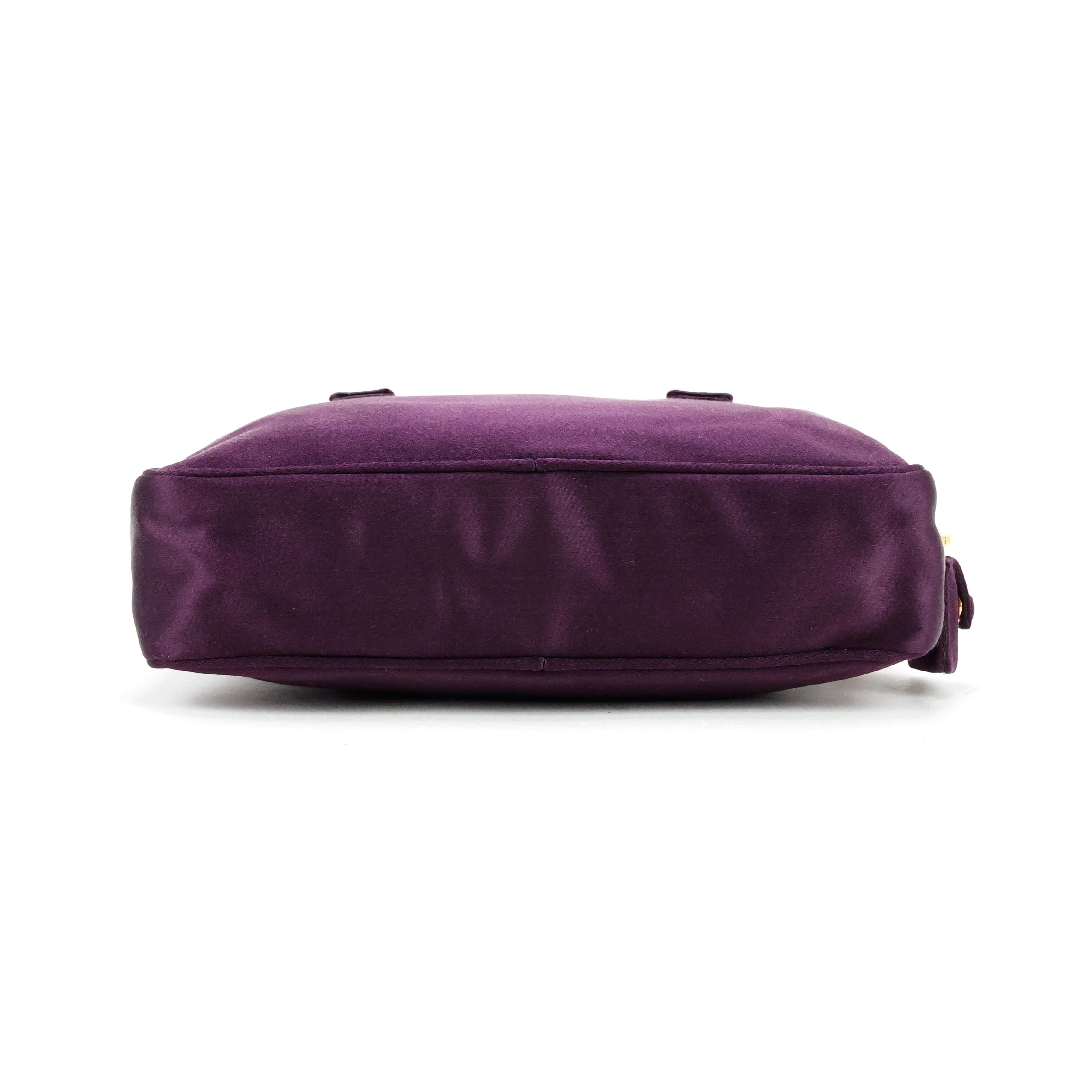 Prada mini bag in purple silk 2