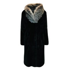 Prada Mink Fur Coat With Fox Collar.
