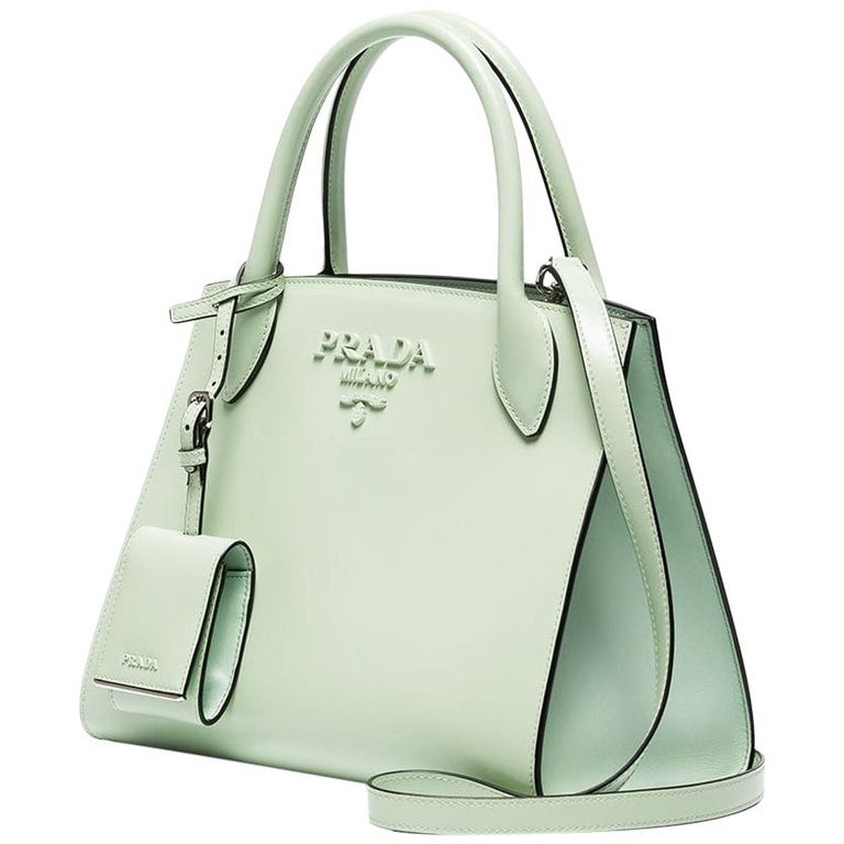 Prada Mint Green Leather Satchel Bag
