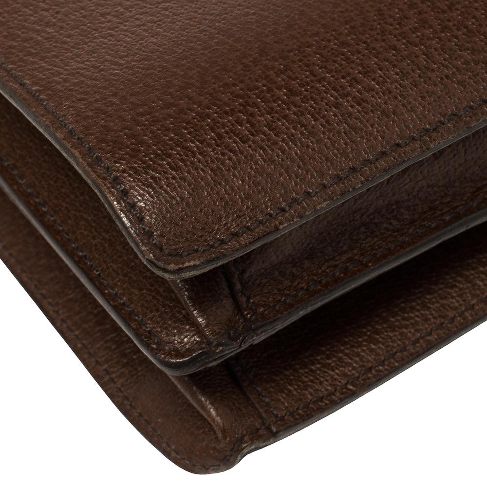Prada Mocha Brown Leather Work Briefcase 1