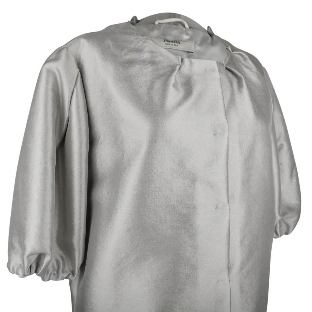 Vintage Prada Modern Jacket Soft Silver Elbow Area Sleeve 42 / 8