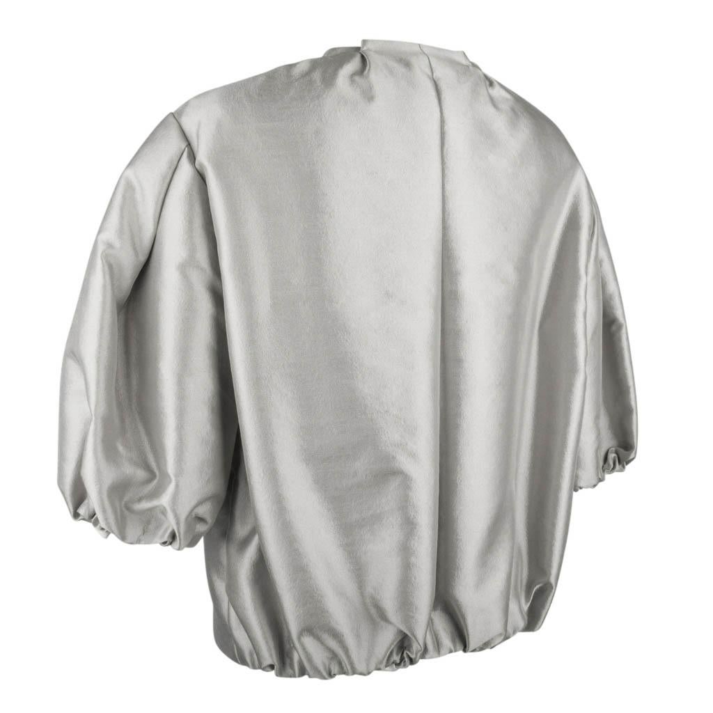 Vintage Prada Modern Jacket Soft Silver Elbow Area Sleeve 42 /  8 2