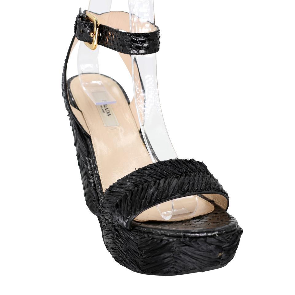 Prada Modern Strap Runway 37.5 Feather Nightlife Pumps PR-S06013P-0005 1