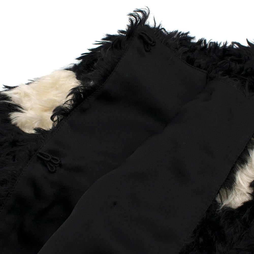 Women's Prada Mohair Blend Faux Fur Jacket with Daisy Print S 42