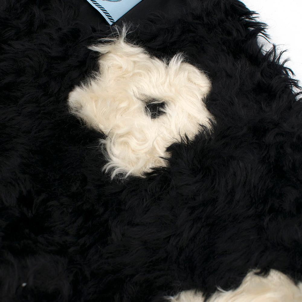 Prada Mohair Blend Faux Fur Jacket with Daisy Print S 42 1