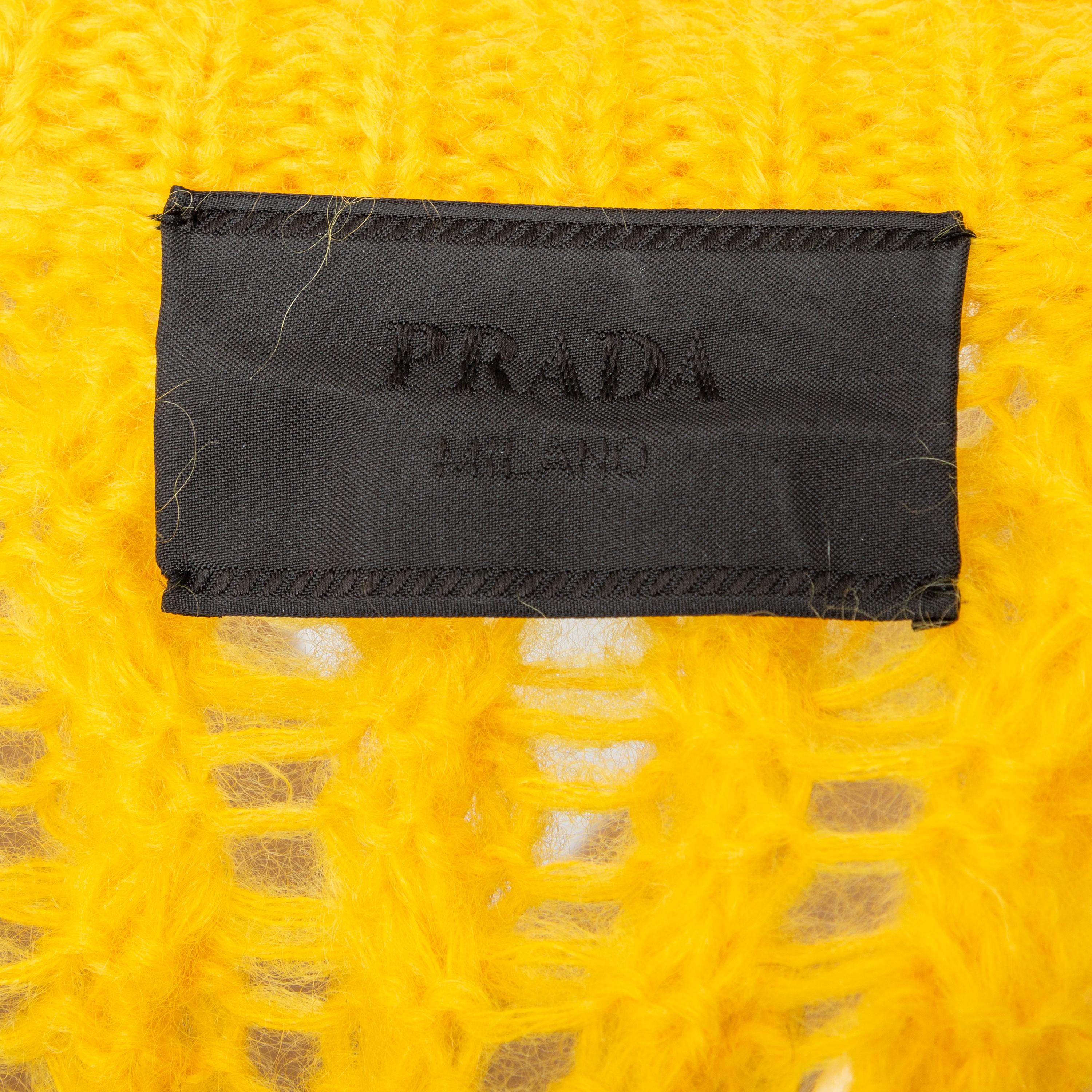 Prada Mohair Cardigan with Fur - '10s For Sale 11