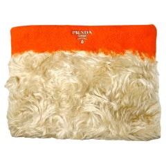 Prada Mohair Orange Clutch Tasche 2007