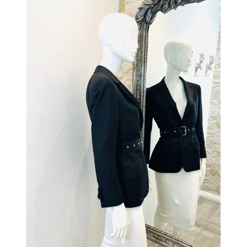Black Prada Mohair & Wool Jacket Size 36IT For Sale