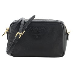 Prada Monochrome Camera Bag Saffiano Leather Small