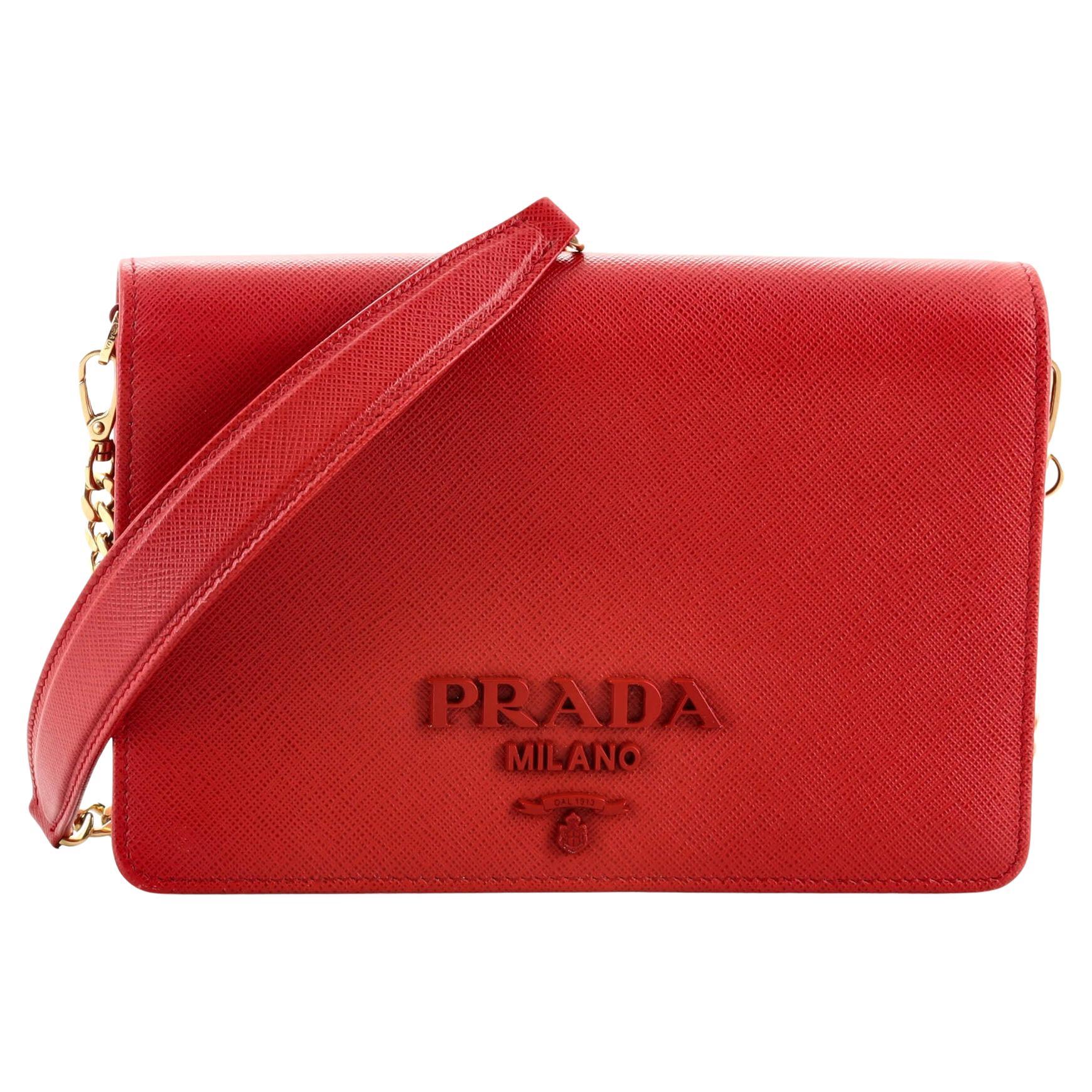 PRADA Small Saffiano Leather Prada Monochrome Bag