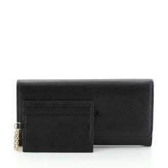 Prada Monochrome Continental Wallet Saffiano Leather Long