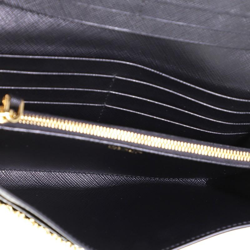 Prada Monochrome Continental Wallet Saffiano Leather Long 1