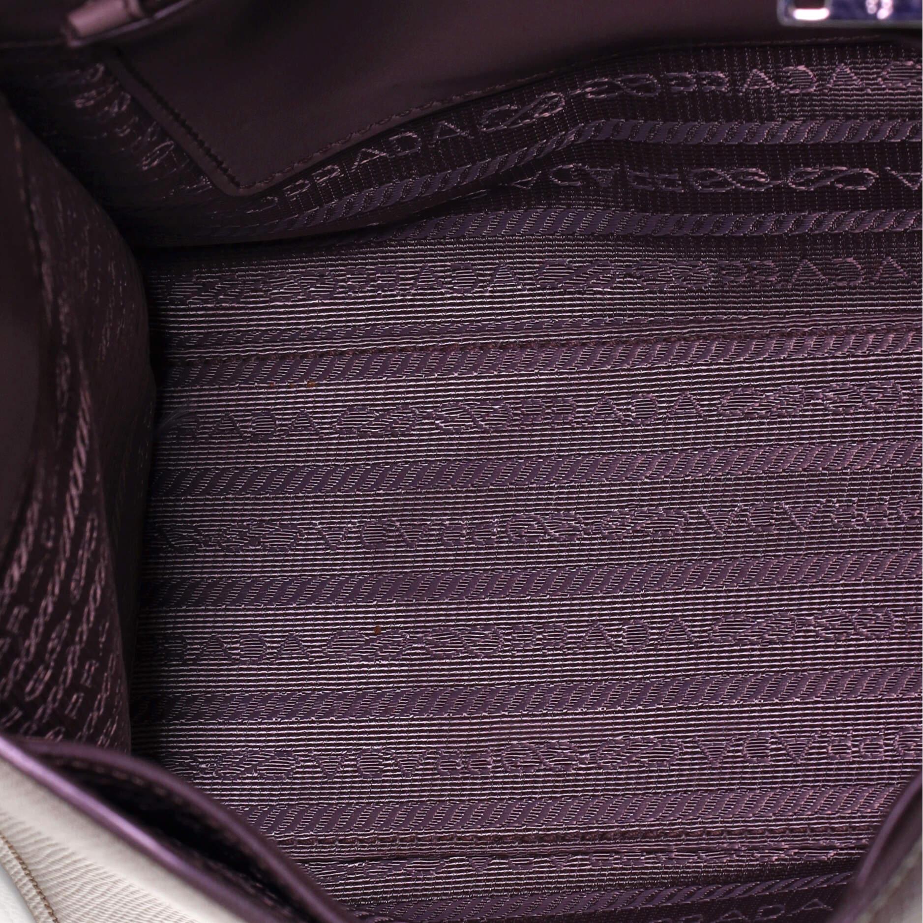 Prada Monochrome Shoulder Bag Saffiano Leather Medium In Good Condition In NY, NY