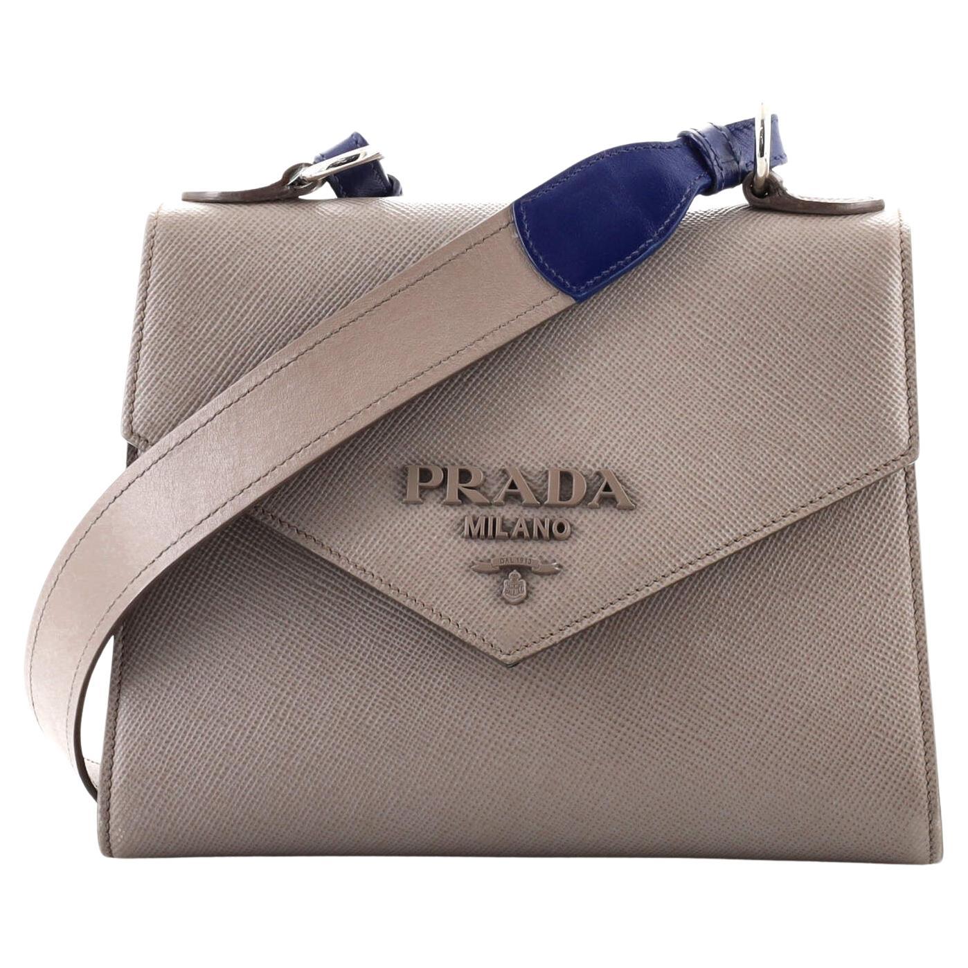 saffiano leather prada monochrome bag