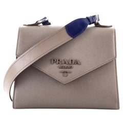 Prada Monochrome Shoulder Bag Saffiano Leather Medium