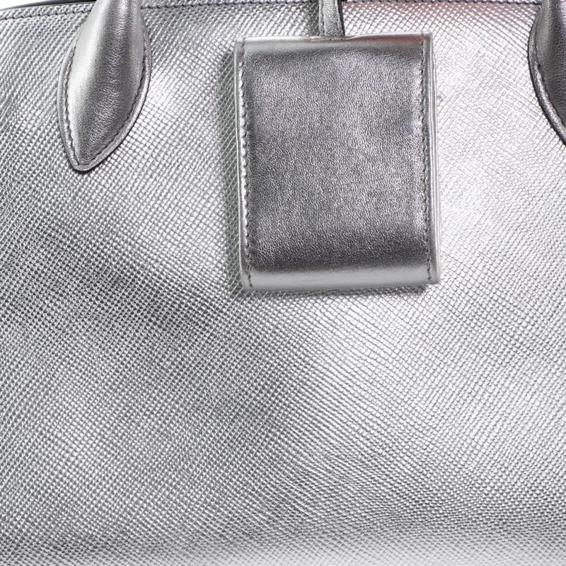Prada Monochrome Tote Saffiano Leather with City Calfskin Small In Good Condition In NY, NY