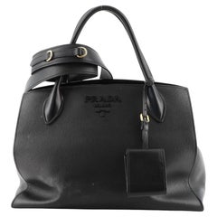 Prada Monochrome Tote Saffiano with City Calf Medium