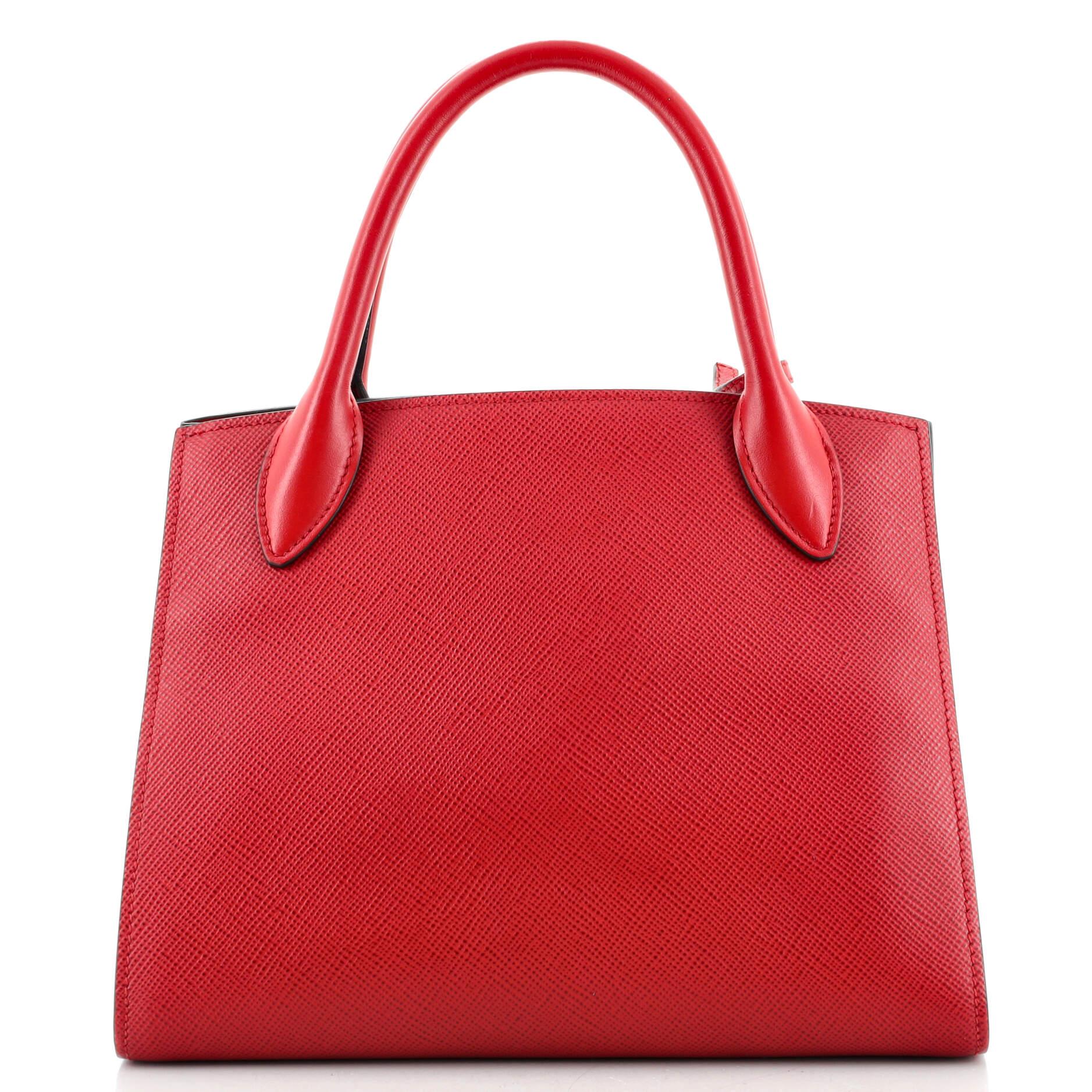 Prada Monochrome Tote Bag Saffiano mit City Calf Klein im Zustand „Gut“ in NY, NY