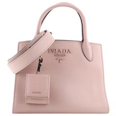Prada Monochrome Tote Saffiano with City Calf Small
