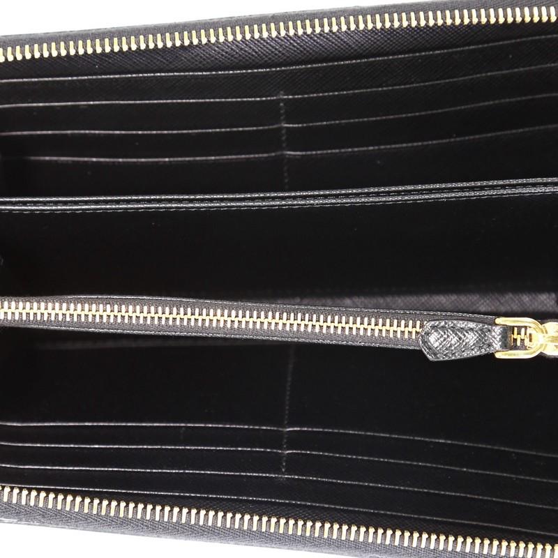 Women's or Men's Prada Monochrome Zip Around Wallet Saffiano Leather