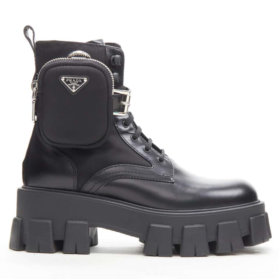 Prada Monolith Boot Black - 3 For Sale on 1stDibs