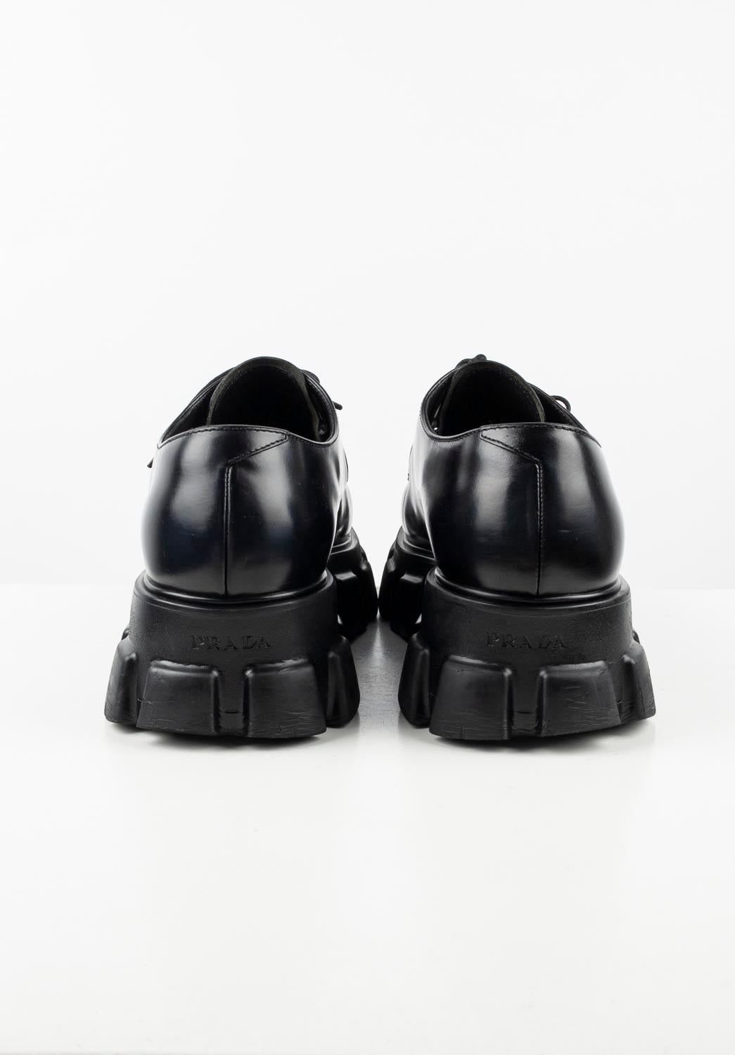 Men's Prada Monolith Lace Up Shoes Men Boots Size UK10, USA11, EUR45, S820 For Sale