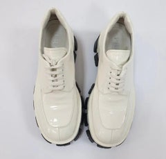 Prada Monolith Patent Leather Lace Up Shoes
