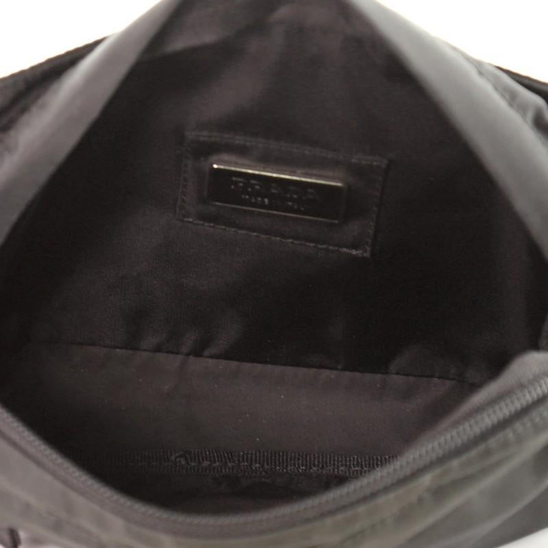Black Prada Montagna Belt Bag Tessuto Small