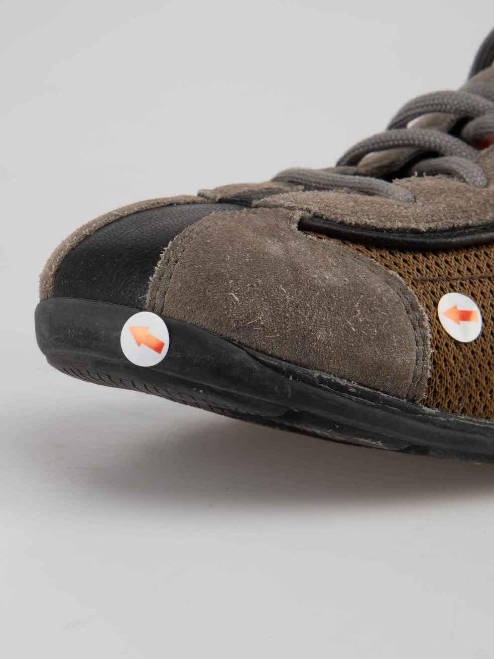Prada Monte Carlo Suede Nylon Trainers Size UK 6 1