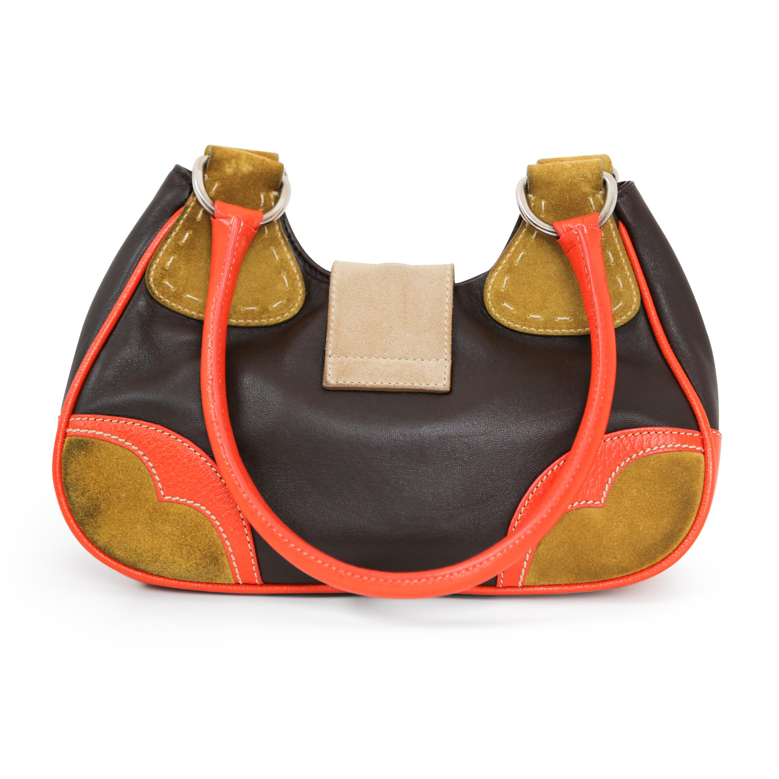 Prada Moon Suede Block Handbags In condizioni discrete in vendita a London, GB