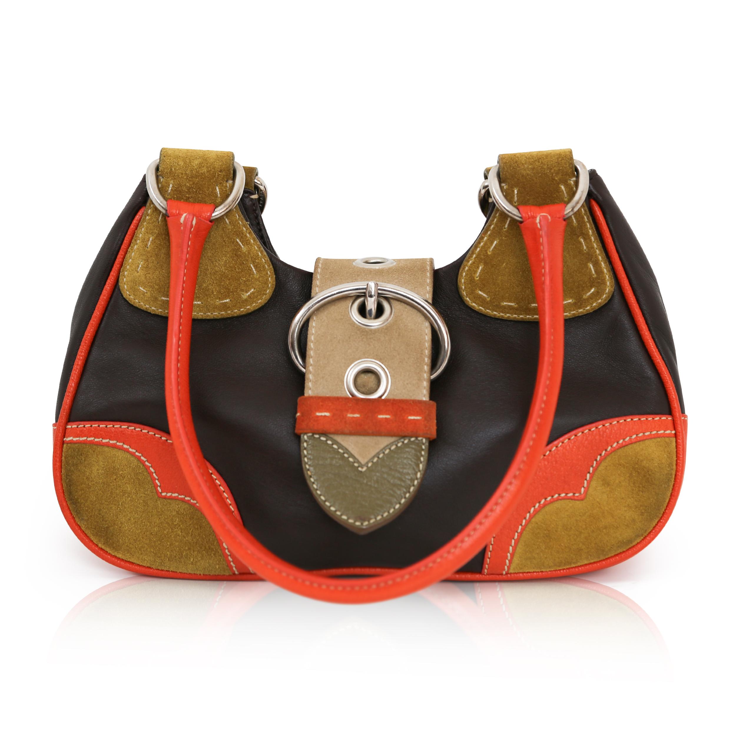 da uomo o donna Prada Moon Suede Block Handbags in vendita