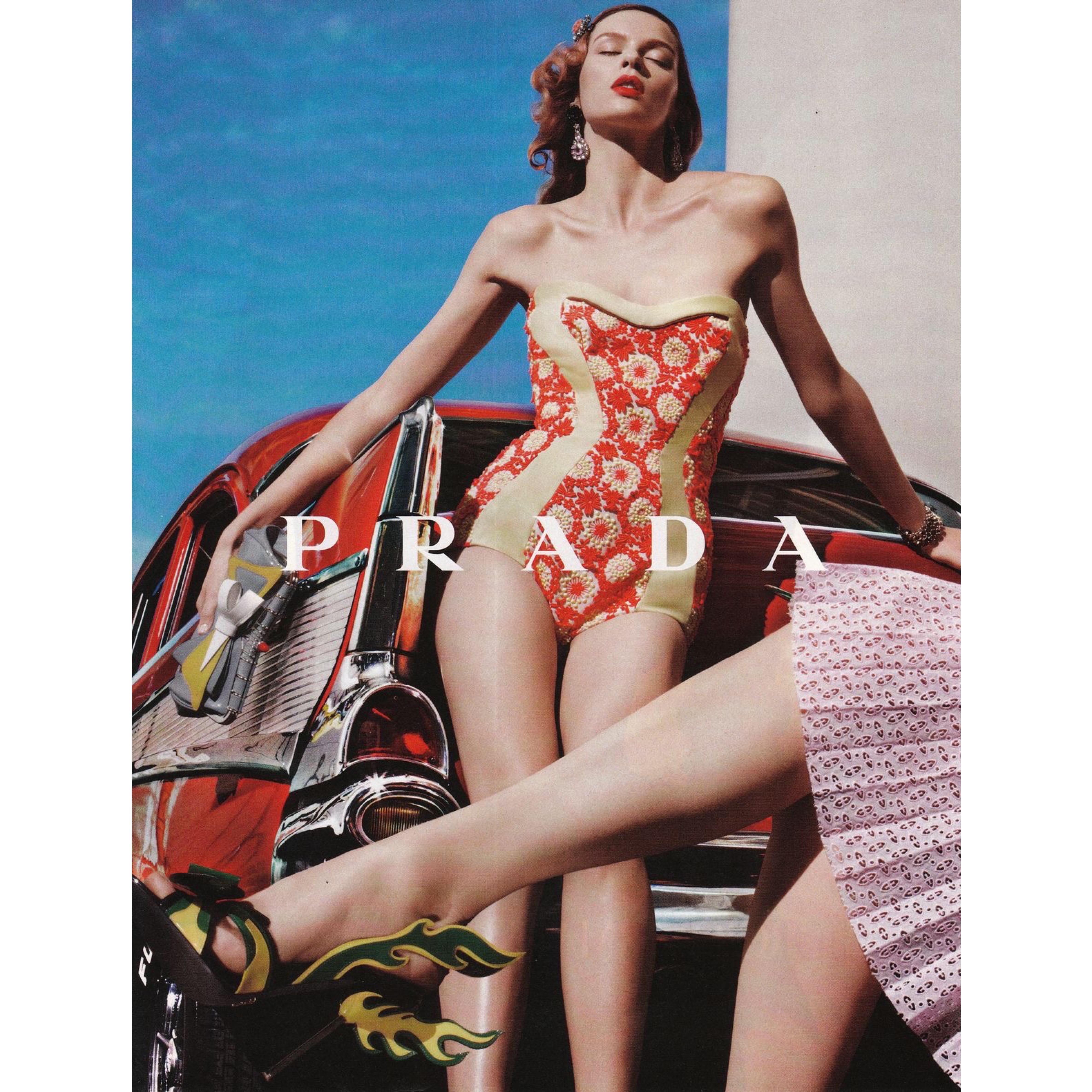 Prada Most Wanted Spring 2012 Floral Embroidered Pinup Bodysuit For Sale 7