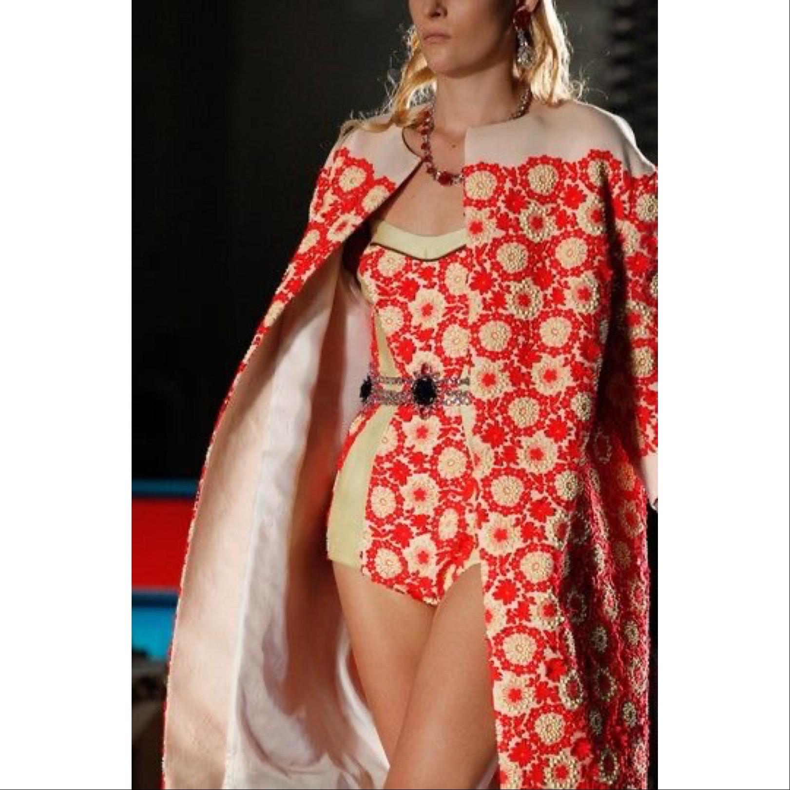 Prada Most Wanted Spring 2012 Floral Embroidered Pinup Bodysuit For Sale 9