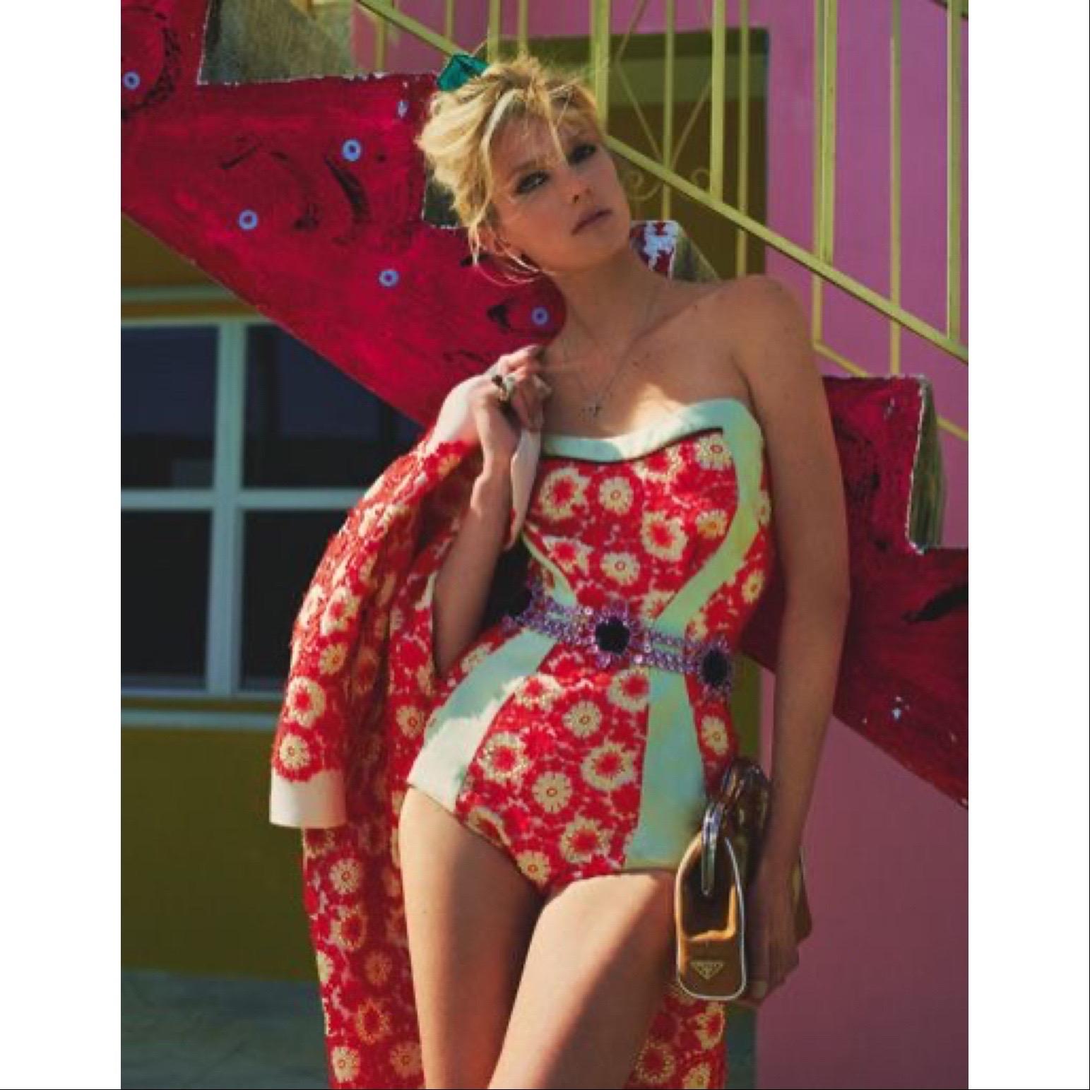 Prada Most Wanted Spring 2012 Floral Embroidered Pinup Bodysuit For Sale 10