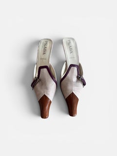 PRADA Mule in three-tone in nappa leather by Miuccia Prada from 2000s size 40