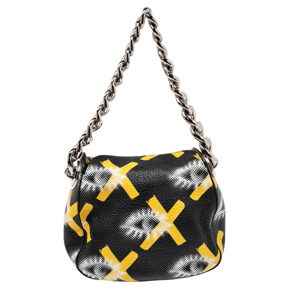 White purse with red x and eyes hot sale