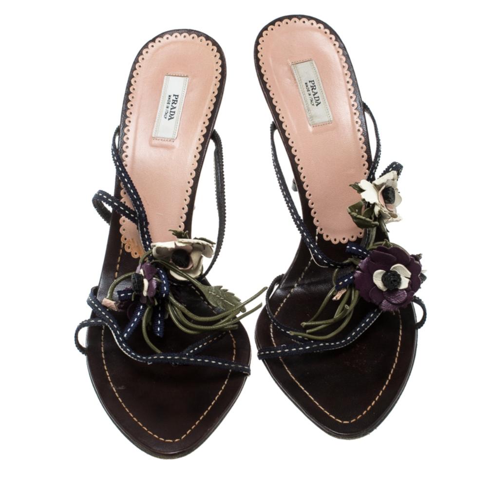 prada floral sandals