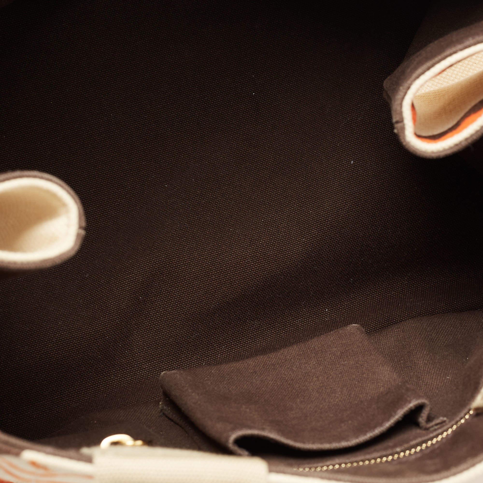 Prada Multicolor Printed Canvas Large Canapa Tote 2