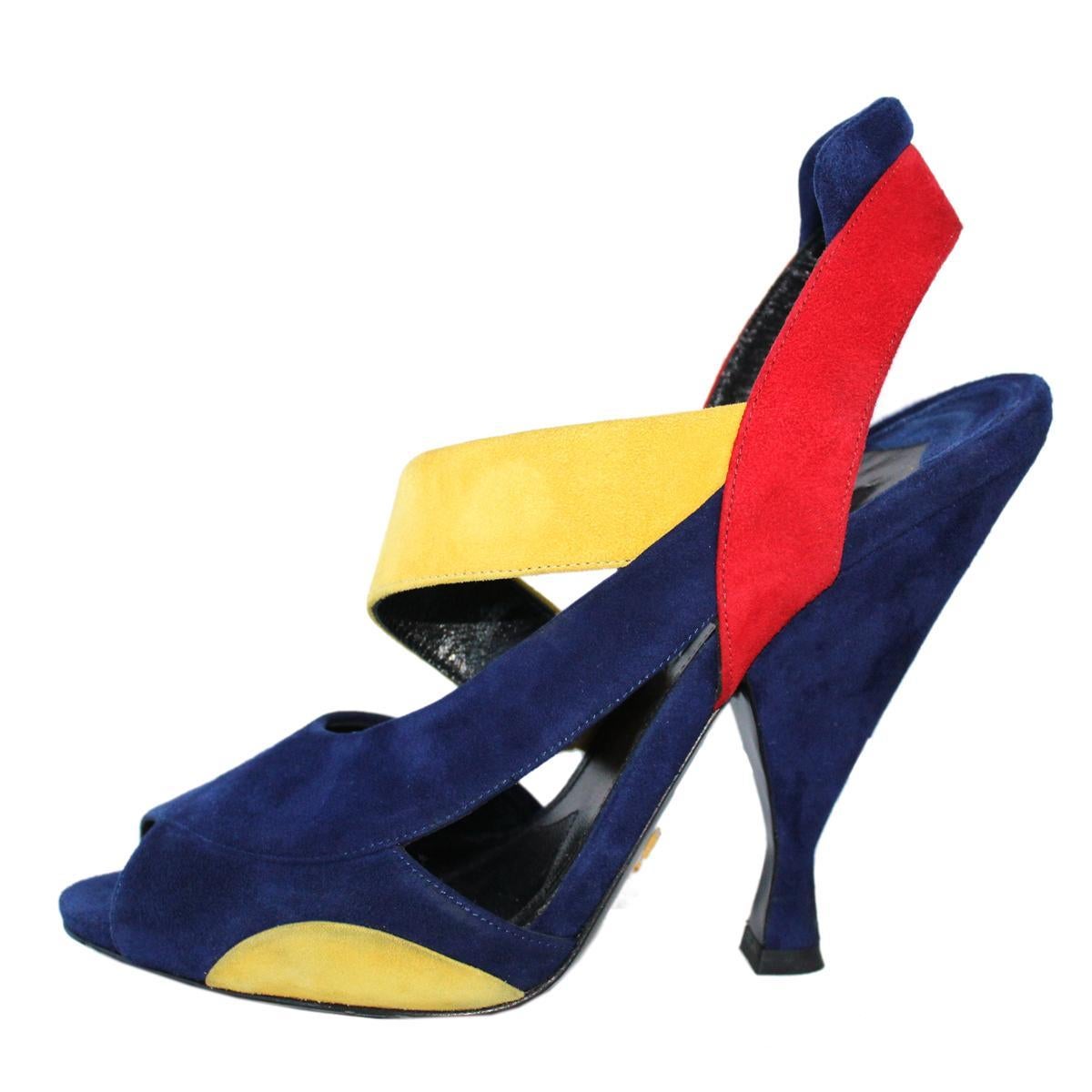 Prada Multicolor Silk Mid Heel Pumps main image 0