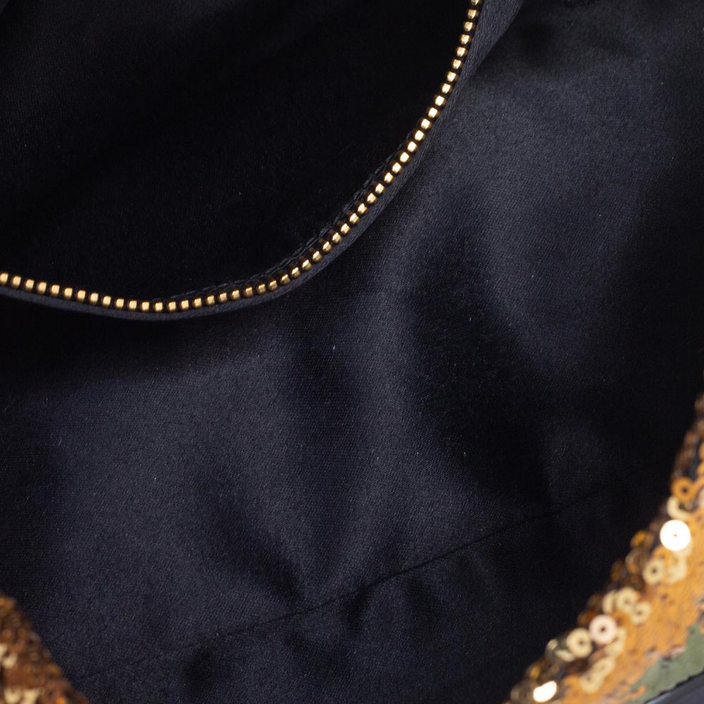 Black Prada Multicolor Sequins Chain Shoulder Bag