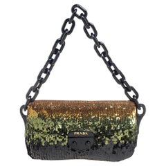 Prada Multicolor Sequins Chain Shoulder Bag