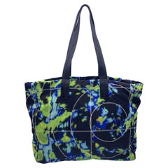 Used Prada Multicolor Tessuto Nylon Radar Print Tote Shoulder Bag