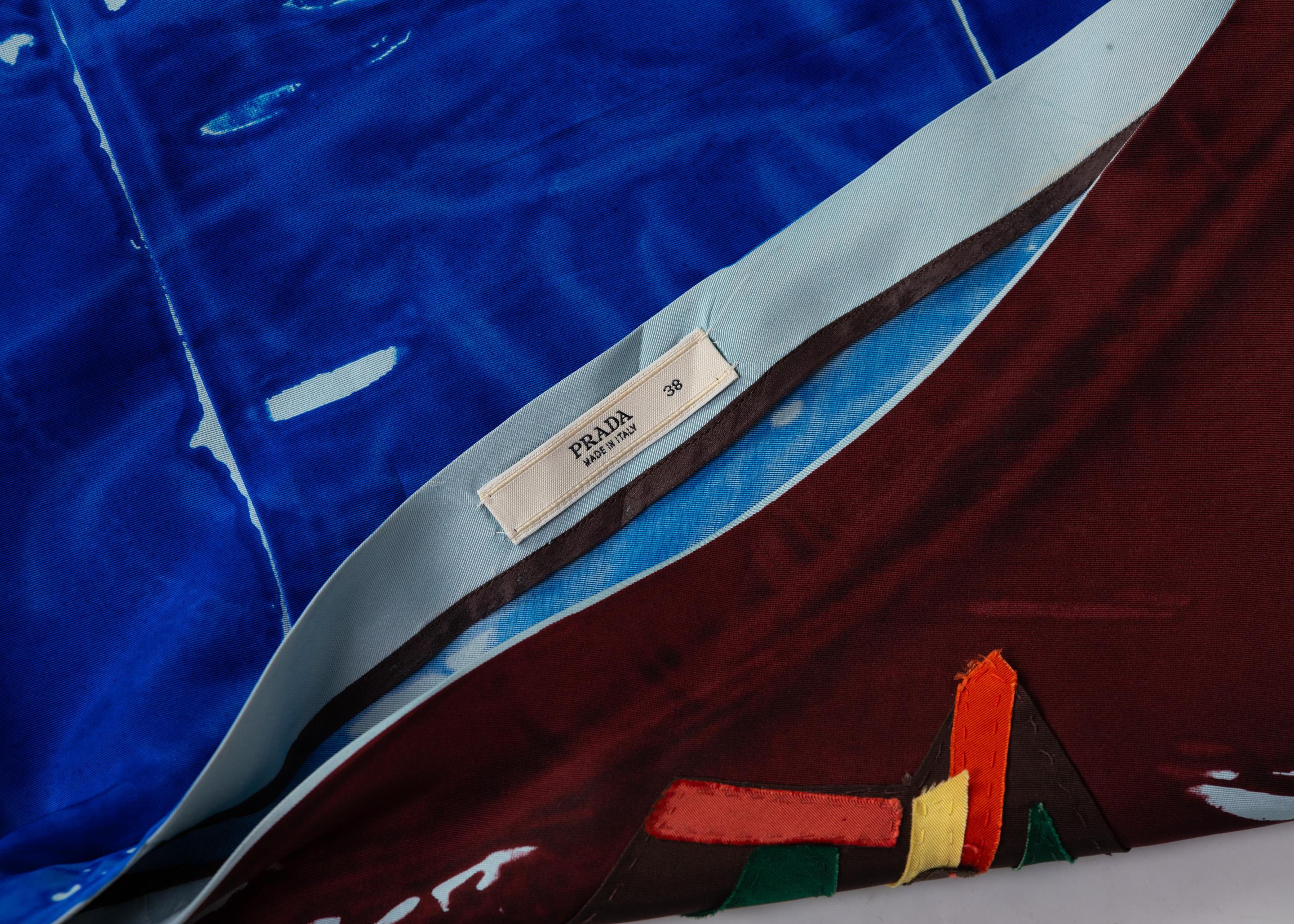 Prada Multicolored Silk Sailboat One Shoulder Top Runway, 2005 1