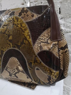 Prada multicoloured python leather shoulder bag