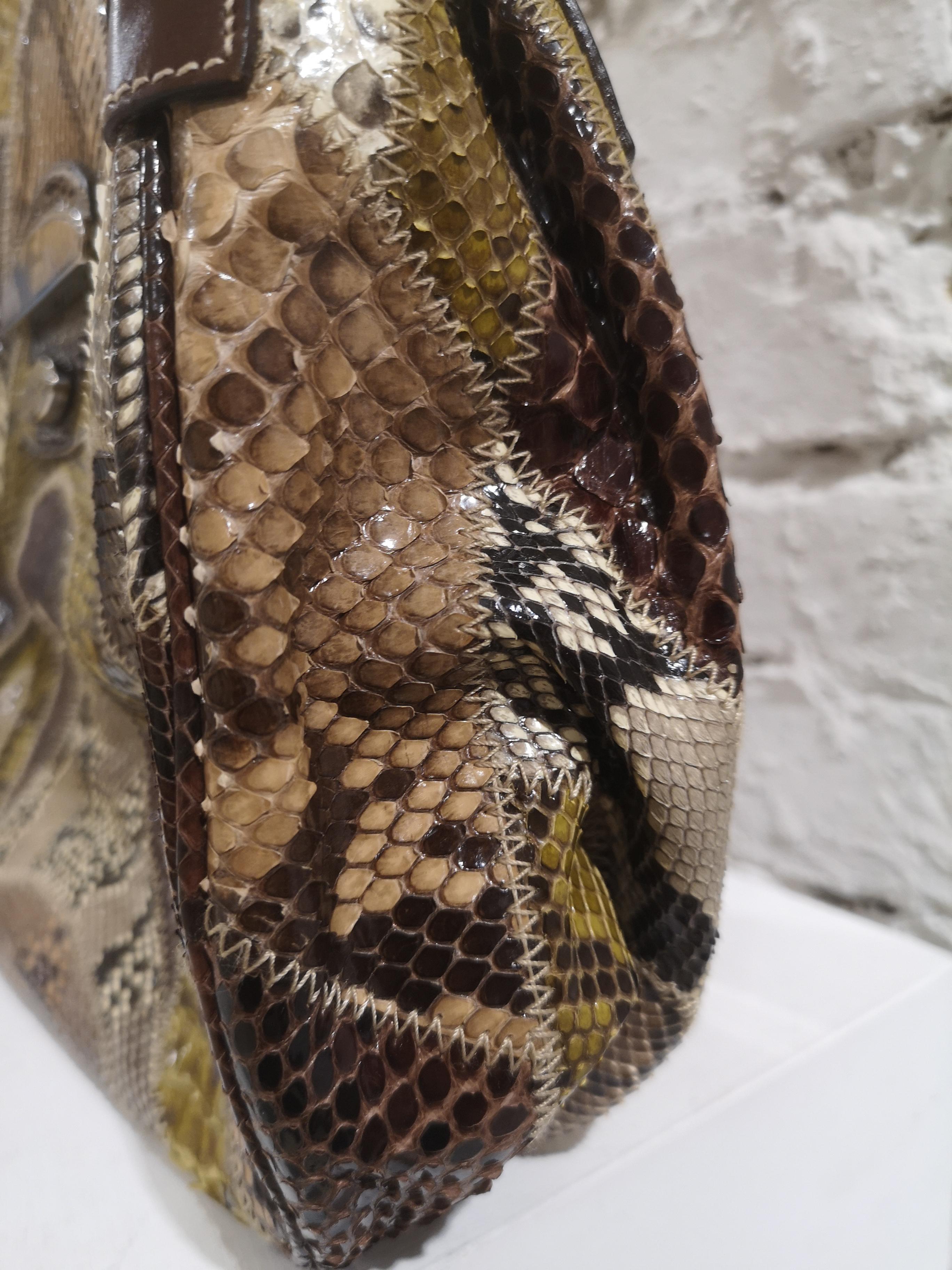 Prada multicoloured python leather shoulder bag In Excellent Condition In Capri, IT