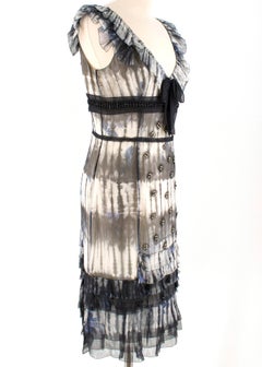 Prada Multicoloured Silk Sequin Frill Dress	42 (IT)