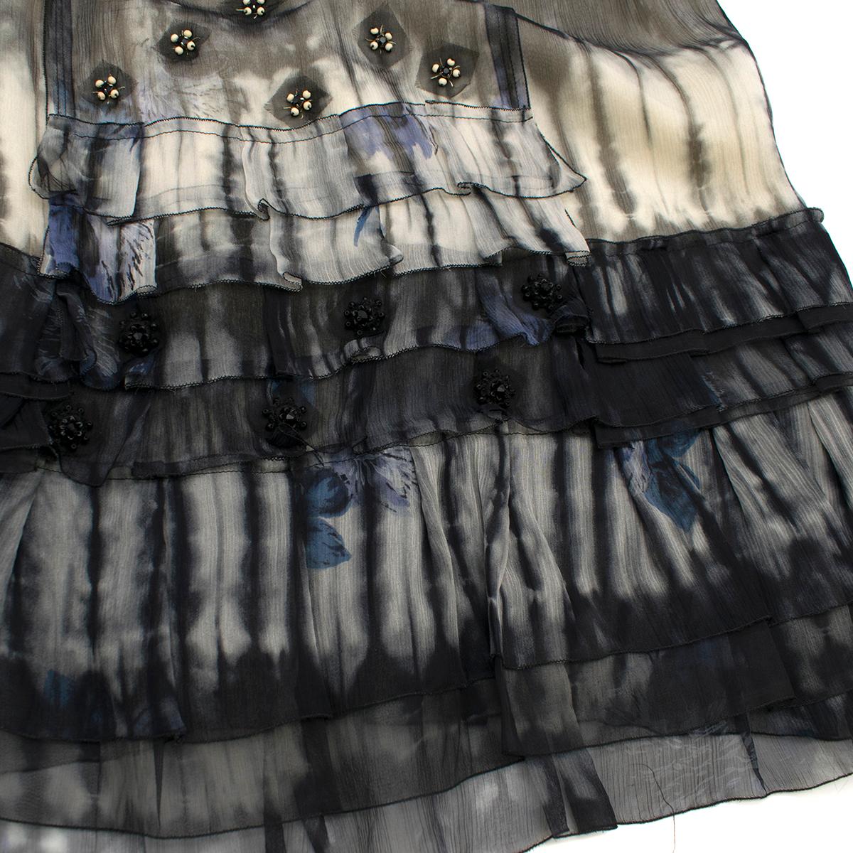 Prada Multicoloured Silk Sequin Frill Dress	42 (IT) 4