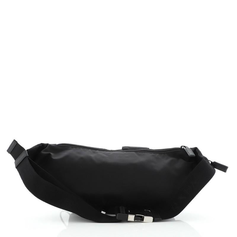 Black Prada Multipocket Belt Bag Tessuto Medium
