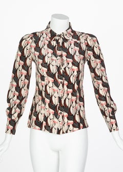Prada  "Naked Lady" Print Silk Blouse Sex and The City, 2001